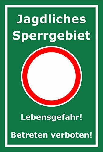 Melis Folienwerkstatt Schild Jagdliches Sperrgebiet - 15x10cm - Bohrlöcher - 3mm Aluverbund – 20 VAR S00351-001-E
