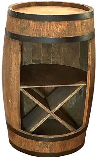 Weinregal Rustikale deko Fassbar 80 cm, Barschrank, Holzfass zur Aufbewahrung von Weinflaschen Whisky Bier - theke bar Tischbar handgemachtes Hausbar Fass - Fassbier