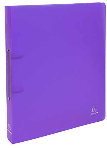 Exacompta 54366E Ringbuch Chromaline (aus PP 700µ, 2 Ringe, Rücken 40 mm, für DIN A4+, 32 x 26,8 cm) 1 Stück, violett