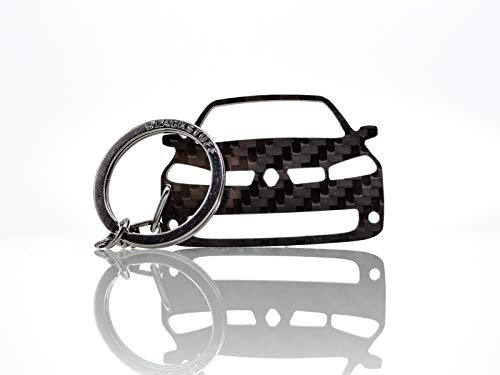BlackStuff Porte-Clés En Fibre De Carbone Compatible Avec Megane 2 II Sport RS 2002-2009 Voiture