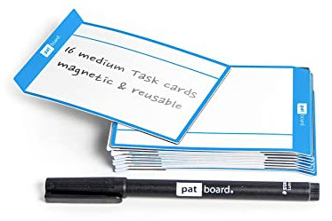 PATboard Scrum Board und Kanban Tafel TASKcards - 16 Magnetische Haftnotizen - Blau