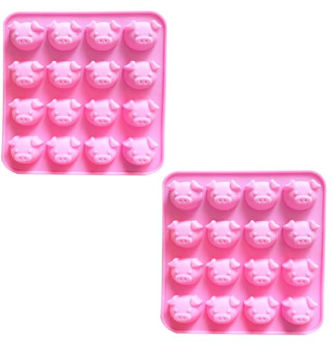 Besto nzon silicona Formas perro salchicha Forma de Cerdo cubitos de hielo cubitos de hielo herramientas 16 Dados 2 unidades)