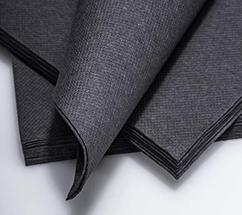 IT_IS IN Schwarze Glamour Servietten die beeindruckende Fashion Formel für die außergewöhnliche Gastronomie & Ihren gedeckten Tisch mit Super Soft Touch 38 x 38 cm (100)