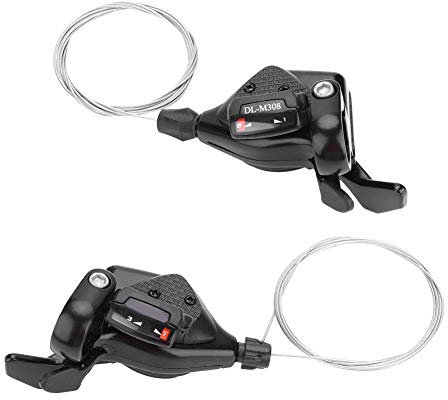 VGEBY 1 Paar Fahrrad Schalthebel, 3X7 8/9 Fach Fahrrad Schaltwerk Gang Links Rechts Schaltung Gear Shifters (3x8 fach)