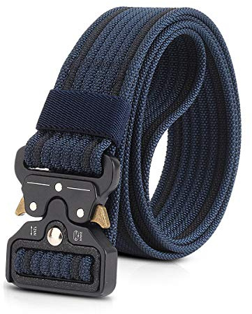 LumiSyne Taktischer Gürtel Breit Herren 1.5 Heavy Duty Taillengürtel Einstellbare Nylon Arbeitsgürtel mit Metallschnalle Schnellverschluss für Molle Draussen Sport