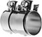 BITS4REASONS E-Tech Nouveau MODÈLE RACCORDEMENT/RACCORD DE Tuyau D'ÉCHAPPEMENT RÉGLABLE Heavy Duty 57MM À 60MM, 90MM Long EC014