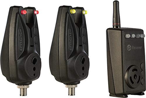 Carp Sounder Age One Funkbissanzeiger 2+1 Set Wasserdicht, Biss Alarm. Bissanzeiger im praktischen 2er Set, Karpfenangeln, Fischen