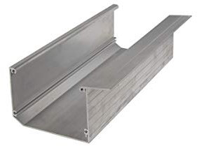 Regenrinne Dachrinne Terrasse Carport Aluminium Farbe: pressblank | Länge: 4100mm