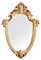 BESPORTBLE Vintage Dekorative Wandspiegel Gold Schild Form Hängende Spiegel für Schlafzimmer Wohnzimmer Kommode Wohnkultur 22X31cm