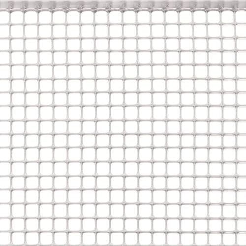 Rete Protezione in Plastica a maglie piccole per balconi, ringhiere, cancelli, disponibili in 5 colori e varie lunghezze h m 1x50 BIANCO