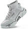 SANNAX Herren Sportschuhe Atmungsaktive Turnschuhe Leicht Wanderschuhe High Top Sneakers Outdoor Fitnessschuhe Lässige Designerschuh, Grau, 45 EU