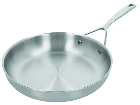 Demeyere poêle à frire Essential 5 en acier inoxydable. Poêle inox poli à 5 couches pour tous types de cuisinières dont induction, garantie de qualité de 30 ans, Ø 28 cm