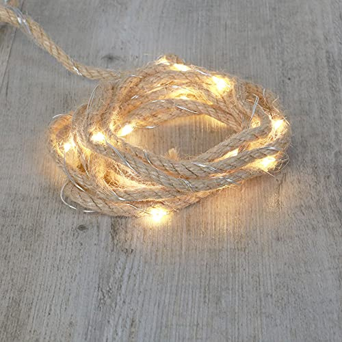Kerst Touw 2 Meter 20 Warm Wit Led (1011768)