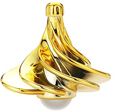 SANWOOD Stressabbau Squeeze Toys,Trägheitswindgetriebenes Spinner-Gyro-Spielzeug Kunststoff-Fingerspitzen-Stunt-Gyroskop-Spielzeug für Kinder - Golden
