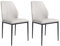 jiexi Moderner Esszimmerstuhl aus der Mitte des Jahrhunderts 2er-Set, Kunstleder, mit stabilen, langlebigen Metallbeinen, gepolsterter Küchenstuhl für Küche Esszimmer Wohnzimmer (beige)