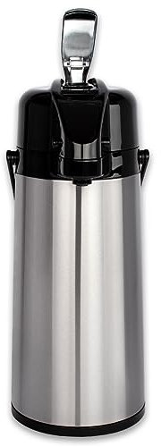 Beeketal 'BGK-Thermo' Edelstahl Pump Thermoskanne 2,1 Liter mit Hebel-Pumpsystem - Doppelwandige und robuste Pumpkanne mit Tragegriff und leichtgängiger Pumpmechanik