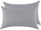 Federe Cuscini Letto Matrimoniale Cotone 50x80 cm 2 PCS, Set 2 Federe Certificato Oeko-TEX in Premium Cotone 110GSM, Morbida e Traspirante, Ipoallergenica -Grigio Chiaro