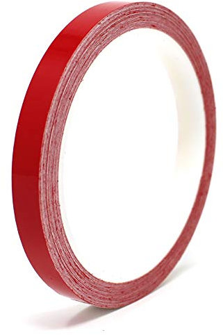 Finest Folia 10m Zierstreifen maritime Anwendung Boot Schiff Yacht Jetski Motorboot Ruderboot Kanu Dekorstreifen Klebestreifen Aufkleber wasserfest selbstklebend (5mm, Rot)