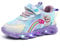 ELSA Schuhe mädchen，Kinder led Schuhe，Leuchtschuhe ELSA Turnschuhe，blinken licht mädchen Sportschuhe zum Laufen mit Flügeln for Frühling Sommer und Herbst (Color : Purple, Size : 23)