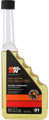 K&N Performance+ Fuel System Cleaner: Restores Performance and Acceleration, 16 Ounce Bottle Treats up to 21 Gallons, 99-2050 , Black