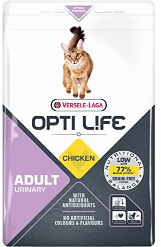 VERSELE LAGA - Trockenfutter Katzen Opti Life Urinary - Futter für Erwachsene Katzen - Ohne Getreide - Mit Huhn - 2,5 kg