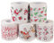 Ciieeo 5 Rollen Weihnachts- Toilettenpapier- Dekorationen Froher Weihnachtsbaum Und Weihnachtsmann- Toilettenpapier für Weihnachtsfeierzubehör Badezimmerdekoration