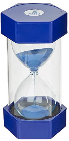 Jumbo Sand Timer for Kids- Colorful and Attractive-Easy to Operate- Visual Tool for Kids- Learning Tool (5 Mins - Blue)