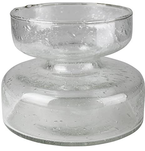 HomArt Amaryllis-Zwiebelvase aus Samenglas, transparent