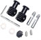 Kit de Boulons de Fixation Plaqués Zinc Noir pour Toilettes Suspendues au Mur