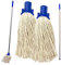 Floor Mop Handle with 2 Mop Heads Set – 120cm Long Aluminium Handle and Pack of 2 String Heads Replacement Cleaning (Blue)