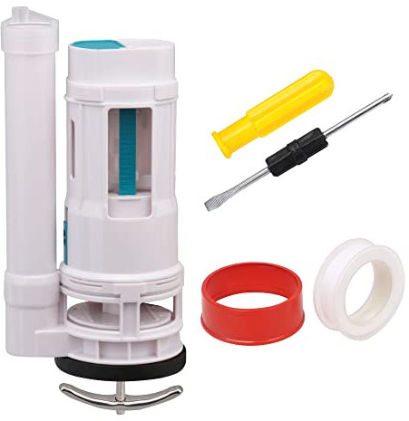 RDEXP weißer 21,6 cm hoher Wassertank, mit Doppelspülung, WC-Spülkasten-Einlass