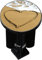 La Douchette Magique Waschbeckenstopper, Dekoratives Waschbeckenabfluss, Design Herz auf Sand, Universal-Stpsel 40 mm, Messing, Epoxidharz, Elastomer, ABS, Standard-Waschbecken mit Reiverschluss
