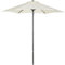 Outsunny Ombrellone da Giardino 2x2 m con Presa d'Aria, Ombrellone da Esterno con 6 Stecche in Alluminio e Poliestere 160 g/㎡, per Cortile, Terrazza e Balcone, Beige
