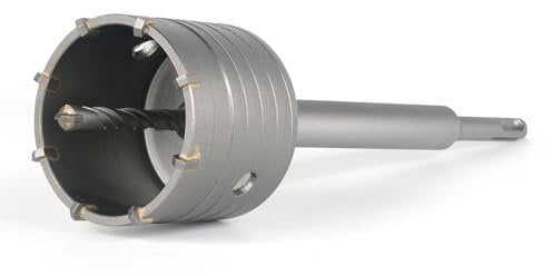 BINOTA Betonlochsäge 70 mm, Kreisbohrer, Lochsäge, mit SDS Plus Schaft, für Beton, Zement, Ziegel, Mauer, Stein, Mauerwerk