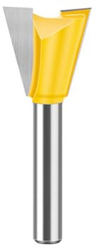 MACHSWON Straight Cut Router Bit Milling Cutter Cutting Dovetail Bit 1/4 Inch Shank,3/4 Cut Diameter Wood Cutting Trimming Cutter Double Flute Straight Grooving Bits for Woodworking Dovetail Bit