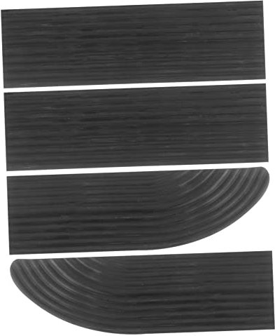 FOMIYES 4 Sätze Klettermatte Einfahrtrampe Roller mit Rollstuhlrampe ausladende Roboterrampe Rampenmatte entwässerungsrinne rampen für rollstühle Rampe für Zuhause Hangrampe Gummi Black
