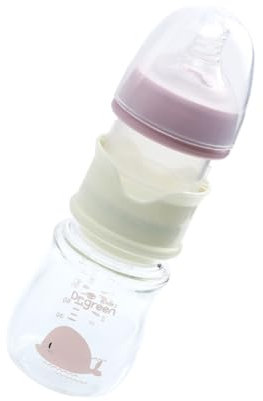 JOINPAYA Biberon En Verre De 150 Ml Facile À Nettoyer À Large Ouverture Idéal Pour Les Nouveau-nés Et Les Tout-petits