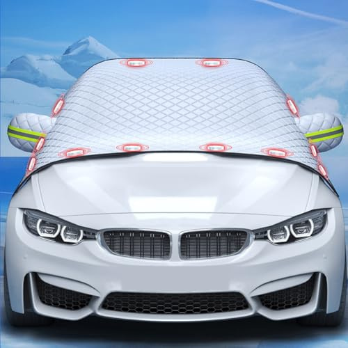 WHLXQ Frontscheibenabdeckung Winter für Opel Corsa-C Corsa-D Corsa-E Corsa, Auto Windschutzscheibe Schnee Abdeckung Auto Motorhaube Schnee Abdeckung