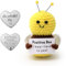 Glamifyr Pocket Hug Positive Bee, Glücksbringer Kinder Biene, Süße Geschenke, Kuscheltier Fluffyhug, Positive Gute Besserung Motivationsgeschenke Freundin Patient