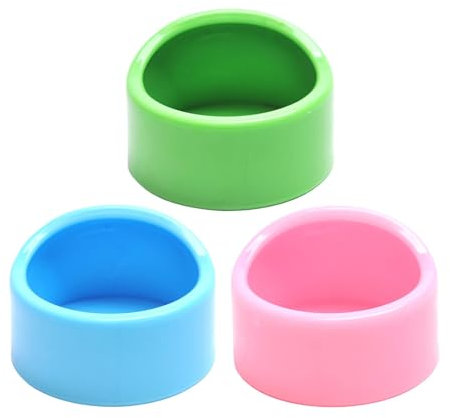 Pixaro Hamster Keramik Futterschalen - 3 Stück Anti-Biss Futterschalen Napf für Haustiere, Feeder, Hamster Water Bowl, Kleintiere Keramik Futterschale