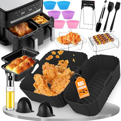 Accessoires Airfryer pour Tefal EY9018 - Air Fryer Accessories Comprend un moule en silicone, une grille, des moules à pain, des pinces de cuisine, un spray d'huile, etc