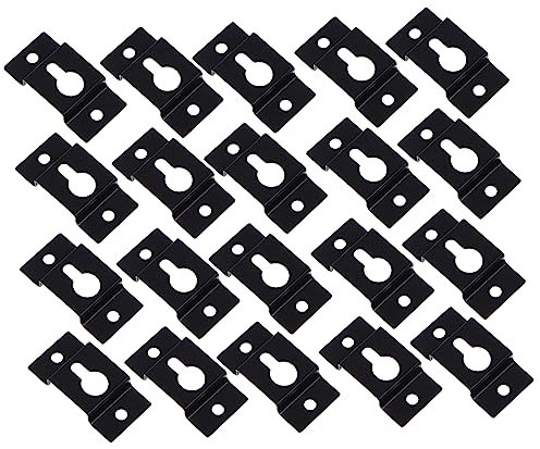 MOLUCKFU 20Pcs Keyhole Speaker Holders Heavy Duty Wall Mounted Brackets for Picture Frames Easy to Install Flush Hangers for Home School and Business Use
