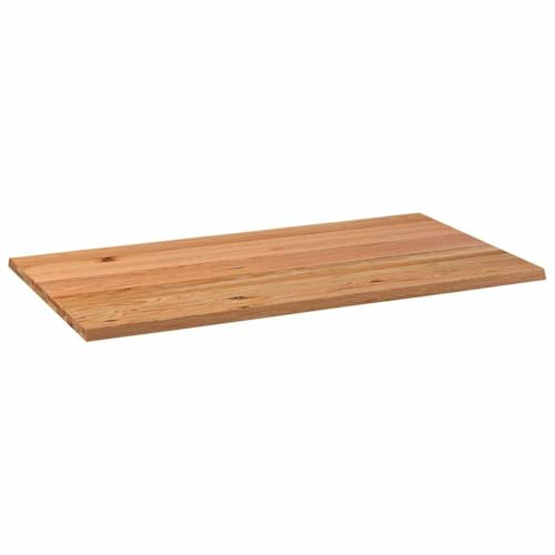 Qnhdfrt Massivholz Eichen Tischplatte 180 x 100 x 4 cm Naturkanten Robustes Design für Esstisch Küche und Outdoor