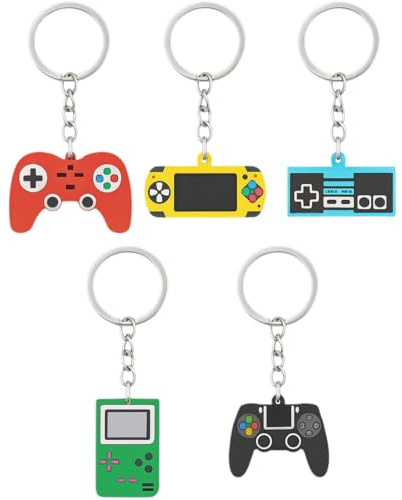 OIXEYA 20 Stück Spiel Schlüsselanhänger Party Beutel Füller Videospiel Schlüsselbund Spiel Controller Videospiel Schlüsselanhänger Schlüsselringe Spiel Griff Anhänger Charms