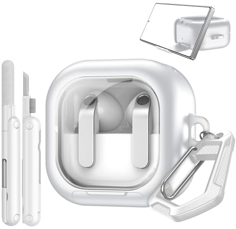 TiMOVO Clear Case for Galaxy Buds 4 & Galaxy Buds 4 Pro (2026), White