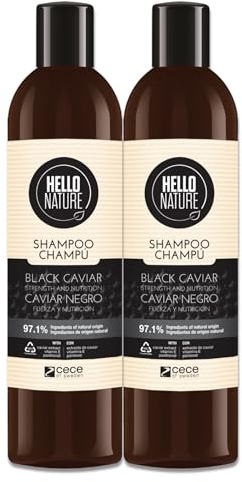P-Beauty Naturkosmetik Shampoo mit Black Caviar - Luxuriöse Haarpflege mit Kaviar Extrakt - Stärkendes Shampoo für geschwächtes & strapaziertes Haar - Feuchtigkeit, Glanz & Regeneration (2x 300ml)