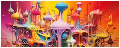 Wallario Küchenrückwand selbstklebend 115 x 50 cm, Motiv: Farbenfroher Palast | Spritzschutz abwischbar & pflegeleicht