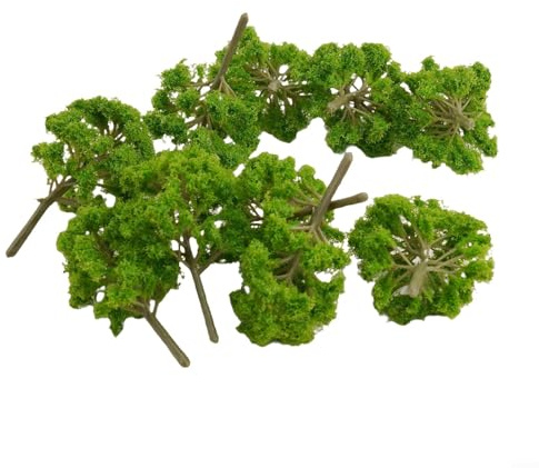 10 Alberi Modellismo 9cm Scala HO OO per Trenini plastici e Diorama Realistici