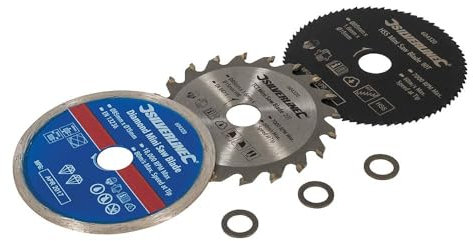 Silverline 604320 Mini Saw Blade Set 3pce 85 mm Dia - 15 mm Bore