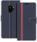 COODIO Coque en Cuir pour Samsung Galaxy S9, Étui Housse Pochette Fonction Stand pour Samsung Galaxy S9, Bleu Foncé/Rouge